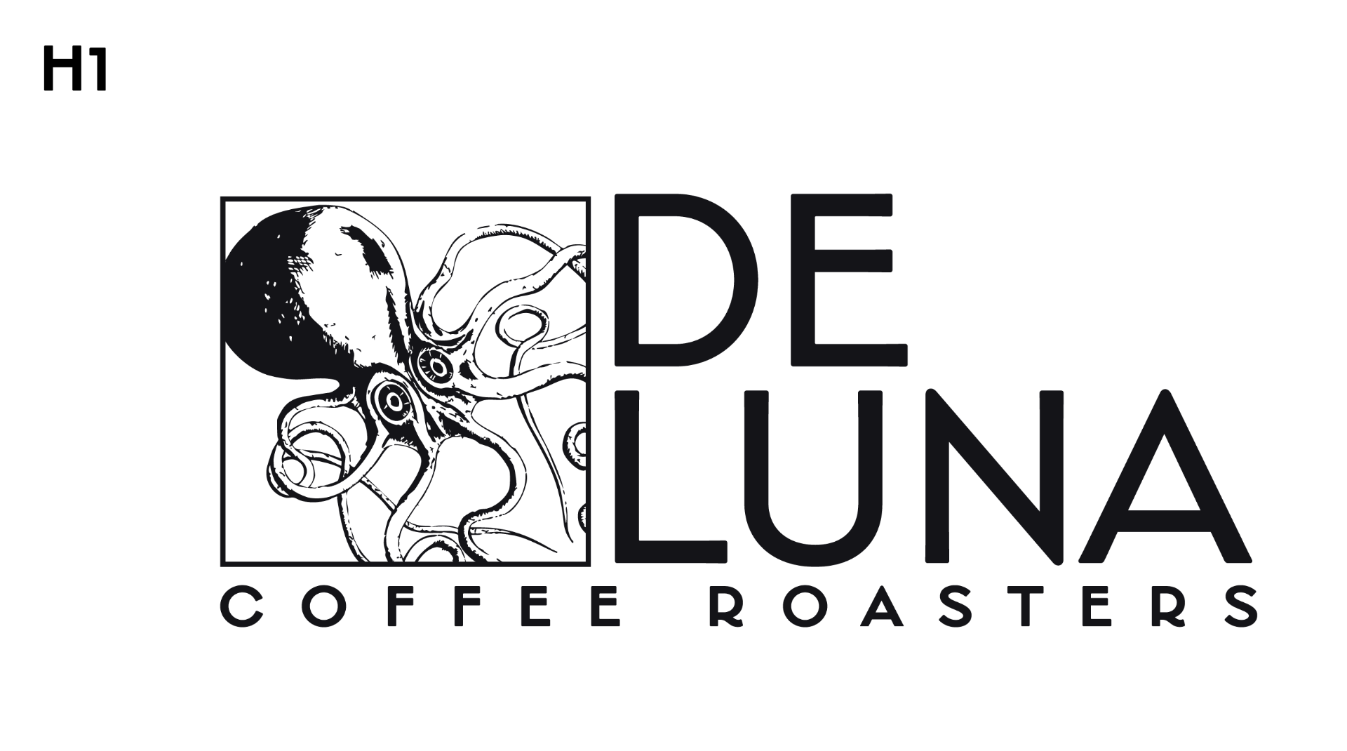 De Luna Coffee Roasters logo designed by Isaiah Waters for a Pensacola coffee brand