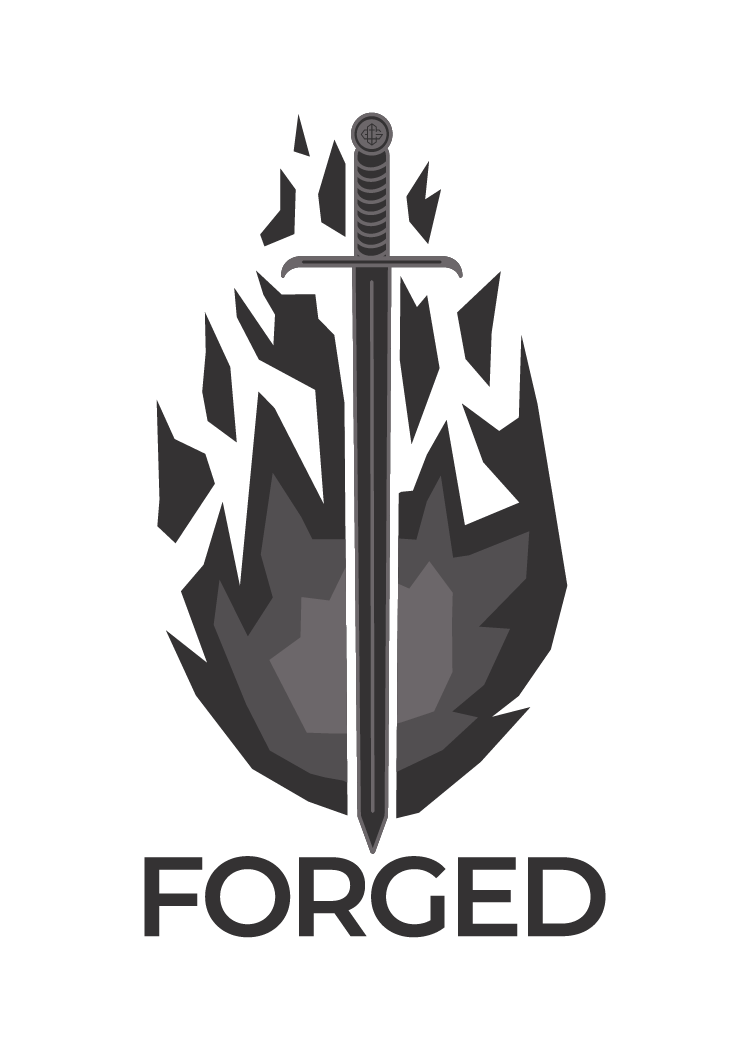 forged, monochrome mark