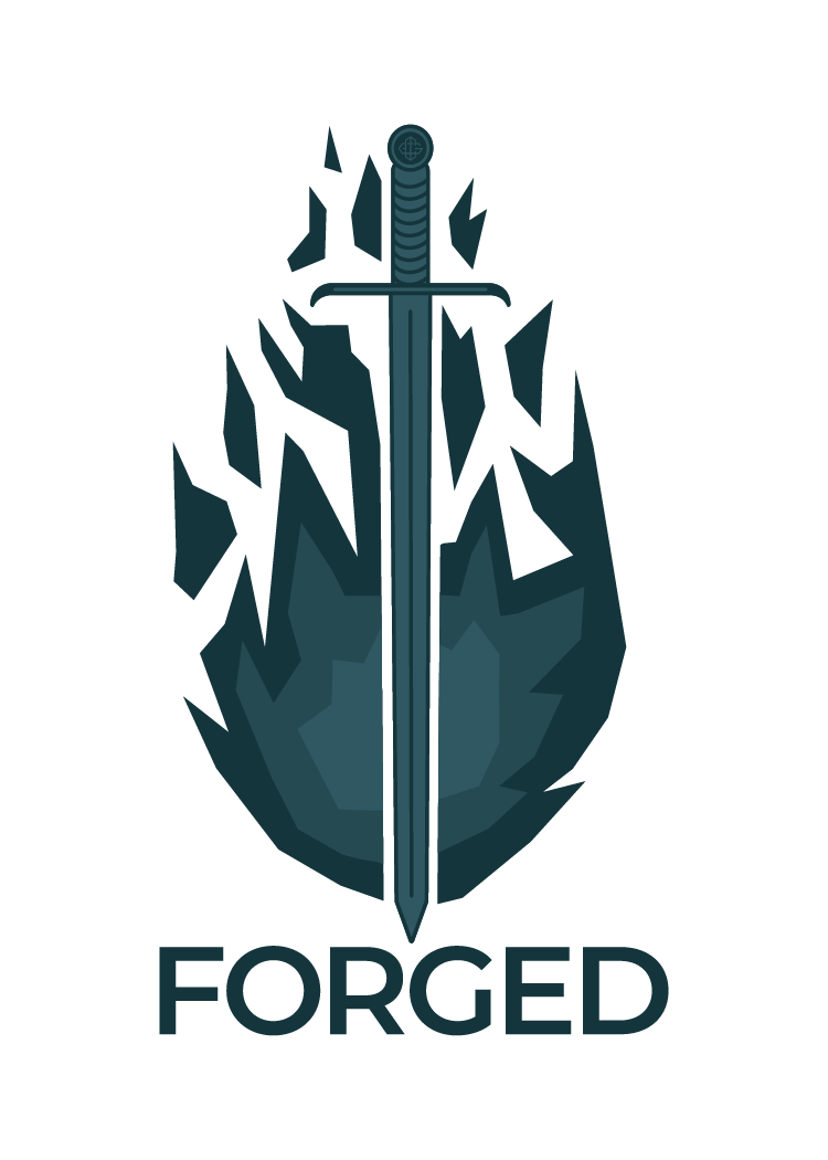 Forged logo designed by Isaiah Waters for a church men's community group